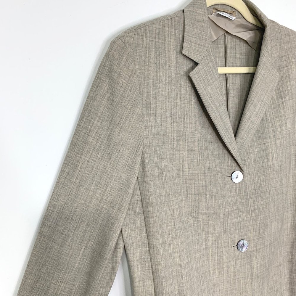 MAX MARA Women's Grayish‎ Beige Long Sleeve Overcoat Sz 8 - Picture 3 of 10